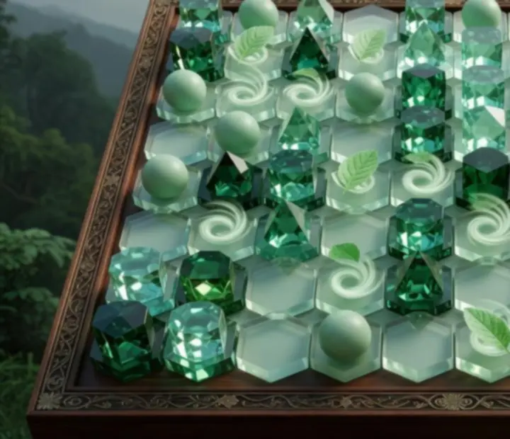 Různé variace úrovní v Triple Match 3D s rozdílnými typy 3D objektů